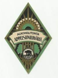 Alkoholitonta Appelsiiniliköriä -   juomaetiketti