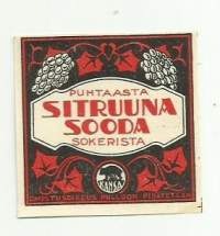 Sitruuna Sooda  -   juomaetiketti