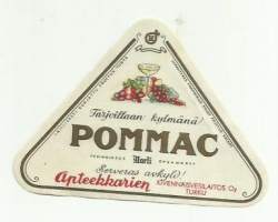 Pommac -  juomaetiketti