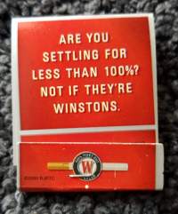 100 % first-cut tobacco Winston -tulitikkurasia.