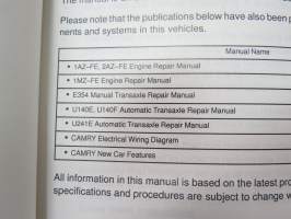 Toyota Camry ACV3_ series / MCV30 series, Aug. 2001 Repair Manual Volume 1 -korjaamokäsikirja, 1. osa