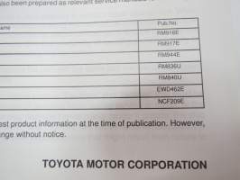Toyota Camry ACV3_ series / MCV30 series, Aug. 2001 Repair Manual Volume 1 -korjaamokäsikirja, 1. osa