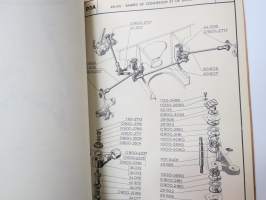 Automobiles Peugeot - Planches descriptives des Piéces détachées du vehicule D3A - Cahier I &amp; II -parts illustrations - varaosakuvasto