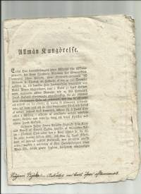 Allmän Kungörelse 1835   yht 25 sivua