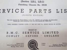 Morris 1-ton, 1 1/2-ton series LD1 and LD2 Service Parts List -varaosaluettelo