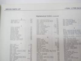 Morris 1-ton, 1 1/2-ton series LD1 and LD2 Service Parts List -varaosaluettelo