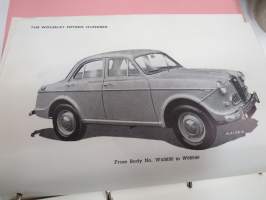 Wolseley Fifteen Hundred 1500 Service Parts List -varaosaluettelo
