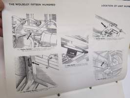 Wolseley Fifteen Hundred 1500 Service Parts List -varaosaluettelo