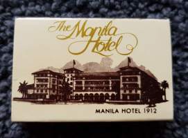 The Manila Hotel &amp; Philippine Airlines - tulitikku rasia.