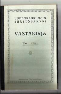 Vastakirja Uudenkaupungin  Säästöpankki 1927