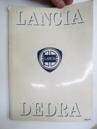 Lancia Dedra -mallistoesittelykansio / lehdistötiedote kansio, sisältää myös suomenkielisen esitteen/ press release binder