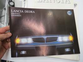 Lancia Dedra -mallistoesittelykansio / lehdistötiedote kansio, sisältää myös suomenkielisen esitteen/ press release binder