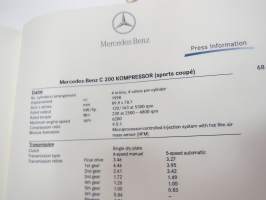 Mercedes-Benz The C-Class Sports Coupé - The New C-Klasse estate 2001 -lanseerauskansio / pressikansio - Press release kit