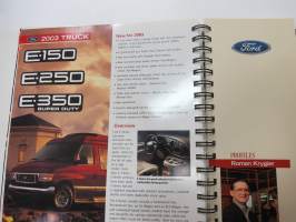 Ford - Lincoln - Mercury 2003 Product Information USA-models -mallistoesittely, lanseerauskansio / pressikansio - Press release kit