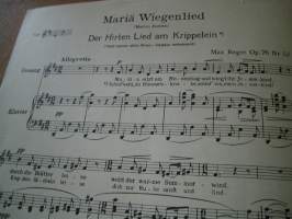 sävellyksiä. max reger .op.76 nr.52 mariä wiegenlied