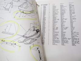 Lynx 1988 320 alkaen rungon nr 870551, 330 alkaen rungon nr 870939 moottorikelkka -varaosaluettelo - reservdelskatalog / snow scooter parts manual