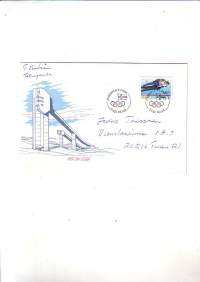 Ensipäiväkuori - First Day Cover Calgary 1988 Matti Nykänen