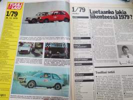 Tuulilasi 1979 nr 1, Lada 1200 L, Volvo 343 100 omistajahaastattelua, Charade XG, Toyota maasturi Pickup, Chrysler Horizon, Henri Toivonen,Autopaketti Saksaan, ym.