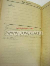 Kalenteri 1921. Almanakka, muistiinpanokirja ja kassakirja 