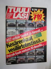 Tuulilasi 1979 nr 6, Erik Carlsson, Chevrolet Citation, Lautalla Tukholmaan, Fiat 127 sadan omistajan haastattelu, Vesiliirtotesti, Starlet loppuarvostelu, ym.