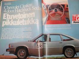 Tuulilasi 1979 nr 6, Erik Carlsson, Chevrolet Citation, Lautalla Tukholmaan, Fiat 127 sadan omistajan haastattelu, Vesiliirtotesti, Starlet loppuarvostelu, ym.
