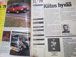 Tuulilasi 1979 nr 11, Öljytesti, Sata Saab 96:n omistajaa kertoo, Talbot 1510, Hotelli Ratkin, Honda Civic, Honda ST 70 Dax, Tabbert Comtesse 530, ym.