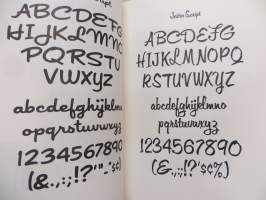 Brushstroke and free-style alphabets. 100 complete fonts. Typographers catalog