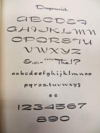 Brushstroke and free-style alphabets. 100 complete fonts. Typographers catalog
