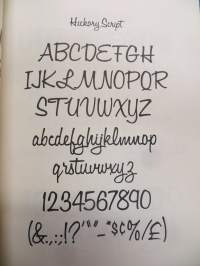 Brushstroke and free-style alphabets. 100 complete fonts. Typographers catalog