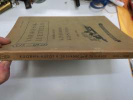 Sisu kuorma-autot K-25 SI/4000, K-28 SI/4500 1956-1958 varaosaluettelo -parts catalog