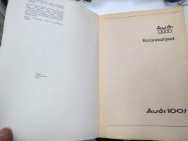 Audi 100 1977 Korjausohjeet -korjaamokirja -workshop manual, in finnish