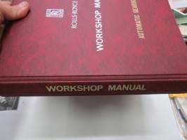 Rolls-Royce - Automatic gearbox Workshop Manual -korjaamokirja