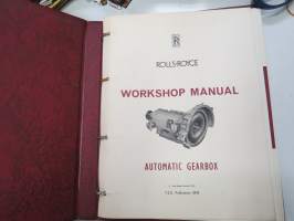 Rolls-Royce - Automatic gearbox Workshop Manual -korjaamokirja
