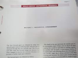 Rolls-Royce - Automatic gearbox Workshop Manual -korjaamokirja
