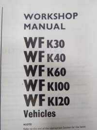 BMC WF K30, WF K40, WFK60, WF K100, WF K120 Vehicles Workshop Manual -korjaamokirja