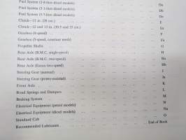 BMC WF K30, WF K40, WFK60, WF K100, WF K120 Vehicles Workshop Manual -korjaamokirja