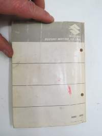 Suzuki GSX250T / GSX250ET parts catalogue -varaosaluettelo