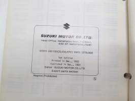 Suzuki GSX1100E (GV71A/B/C/D), GSX1100EE / GSX1100ESE / GSX1100EFE parts catalogue -varaosaluettelo