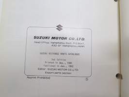 Suzuki GS1100GZ parts catalogue -varaosaluettelo