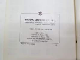 Suzuki PE175E parts catalogue -varaosaluettelo