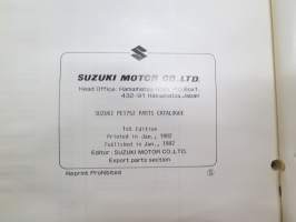 Suzuki PE175Z parts catalogue -varaosaluettelo