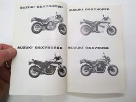 Suzuki GSX750ES (GR72A), GSX750ESD / GSX750ESE / GSX750EFE / GSX750EE parts catalogue -varaosaluettelo
