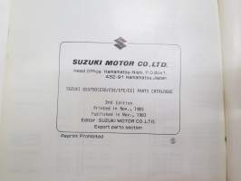 Suzuki GSX750ES (GR72A), GSX750ESD / GSX750ESE / GSX750EFE / GSX750EE parts catalogue -varaosaluettelo
