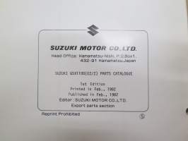 Suzuki GSX1100Z / GSX1100EZ parts catalogue -varaosaluettelo