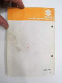 Suzuki GS125, GS125Z / GS125EZ / GS125ESZ / GS125D / GS125ED / GS125ESD parts catalogue -varaosaluettelo