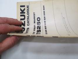 Suzuki TS250 E2, E4, E17, E18, E21, E22, E24 parts catalogue -varaosaluettelo