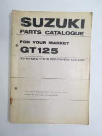 Suzuki GR125 E2, E4, E6, E17, E18, E22, E24, E25, E28, E32 parts catalogue -varaosaluettelo