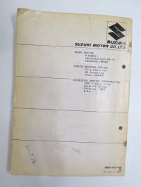 Suzuki GR125 E2, E4, E6, E17, E18, E22, E24, E25, E28, E32 parts catalogue -varaosaluettelo