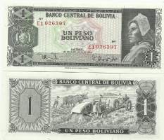 Bolivia 1 Peso Boliviano 1962  seteli