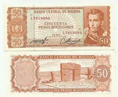 Bolivia 50 Bolivianos 1962  seteli